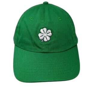 DALIX Baseball Cap Green One Size Embroidered Four Leaf Clover Cotton Strap Hat
